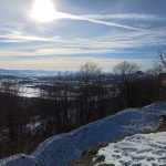 Blick Richtung Ruine von der Kirche Hohenrechberg